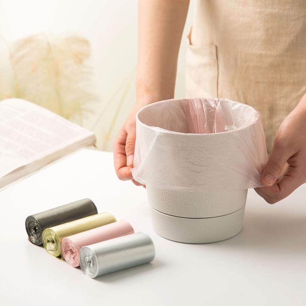 120Pcs/4rolls Small Garbage Bags Roll Disposable Car Trash Bag Waste Bag for Desktop Trash Can Bin