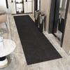 Ottomanson 2' x 26' Hallway Runner with Scraper Pile Extra Durable Non-Slip Rug Mat for Indoor & Outdoor Use - Ideal for Kitchen, Entryway, Patio & Garage - High-Traffic Carpet, Black view 1