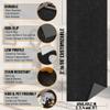Ottomanson 2' x 26' Hallway Runner with Scraper Pile Extra Durable Non-Slip Rug Mat for Indoor & Outdoor Use - Ideal for Kitchen, Entryway, Patio & Garage - High-Traffic Carpet, Black view 3