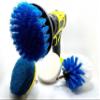 Pro-Graad 4 Piece Drill Brush Attachment Set, Scrubbing Pad and Sponge - Power Brush Scrubber Deep Cleaning Kit for Bathroom Kitchen Boat Car Grout Floor Tub Shower Tile Surfaces view 1