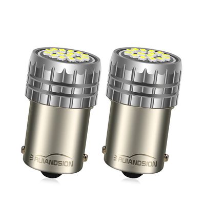 Ruiandsion 1156 LED Bulbs BA15S 7506 12V White Bulbs 2016 15SMD LED Chipsets Replacement for Backup Reverse Tail Lights (Pack of 2)