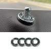 BEYPOVK 4 Pack Bling Car Inner Door Lock Covers, Rhinestones Pull Rod Bolt Stickers, Automotive Interior Car Door Lock Pin Caps for C Class C200L GLC260 C260L (Black) view 1