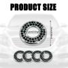 BEYPOVK 4 Pack Bling Car Inner Door Lock Covers, Rhinestones Pull Rod Bolt Stickers, Automotive Interior Car Door Lock Pin Caps for C Class C200L GLC260 C260L (Black) view 2