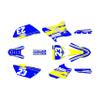 Kalair GFX Graphics Kit for Yamaha YZ85 2015-2018 and 2019-2021 VIPER Series Yellow 09 Mil - Dirt pit bike motorcycle stickers, dirtbike racing automotive decal motocross accessories no-plastics view 1