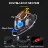Bluetooth Modular Motorcycle Helmet, Bluetooth Support 2 People intercom, Full Face Integrated Helmet Flip Up Helmet with Inner Sun Visor Double Lens DOT Approved, Men Women S~XL view 2