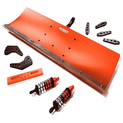 Red Alloy Machined Snowplow Kit for Arrma 1/10 Vorteks 4X4 3S BLX (400mm)