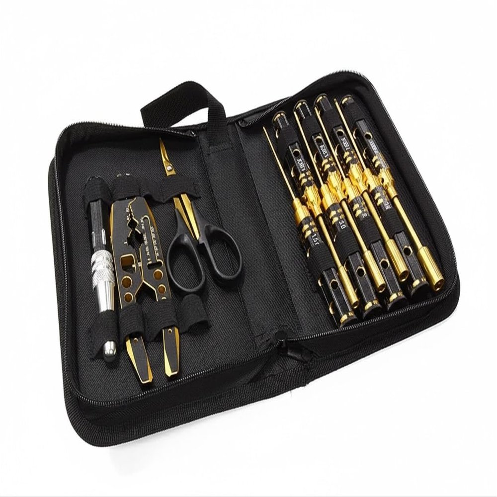 Integy 11-Piece Professional Racing Tool Set with Durable Carry Bag