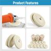 Ujicde 4 Inch Sponge Fiber polishing Sheet for Stone Renovation, 4Pcs Sponge Fiber Polishing Pads, Buffing Polishing Pads for Marble Granite Stone Cleaning polishing (Color : 4 inch/10 cm 1000#) view 3