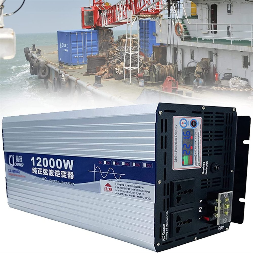 Pure Sine Wave Inverter 10000W 12000W Car Converter Solar LED Inverter,DC 24V 48V to AC220V 110V Inverter Power Converter for Car Voltage transforme,48Vto110V-12000W