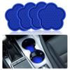 GaRhomxy Car Cup Holder Coaster, Universal Non-Slip Recessed Flower Shaped Cup Holders, Cute Car Accessories Interior for Women and Man Interior Sets 4 Pack (Blue) view 1