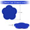 GaRhomxy Car Cup Holder Coaster, Universal Non-Slip Recessed Flower Shaped Cup Holders, Cute Car Accessories Interior for Women and Man Interior Sets 4 Pack (Blue) view 2