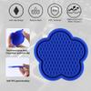 GaRhomxy Car Cup Holder Coaster, Universal Non-Slip Recessed Flower Shaped Cup Holders, Cute Car Accessories Interior for Women and Man Interior Sets 4 Pack (Blue) view 3