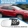 X AUTOHAUX Car Left Rearview Heated Side Mirror Glass for Jeep Cherokee 2014-2019 68228919AA 68228913AA Replacement Heated Mirror Glass with Backing Holder view 2