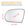 X AUTOHAUX Car Left Rearview Heated Side Mirror Glass for Jeep Cherokee 2014-2019 68228919AA 68228913AA Replacement Heated Mirror Glass with Backing Holder view 3