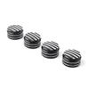 LIRU Black & Chrome Motorcycle Head Bolt Nut Covers,Motorcycle Head Bolt Covers Nut Covers 4 PCS for Street Twin-Street Scrambler,Street Cup,for Thruxton 2016+,for Thruxton R 2016+ view 1