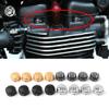 LIRU Black & Chrome Motorcycle Head Bolt Nut Covers,Motorcycle Head Bolt Covers Nut Covers 4 PCS for Street Twin-Street Scrambler,Street Cup,for Thruxton 2016+,for Thruxton R 2016+ view 3