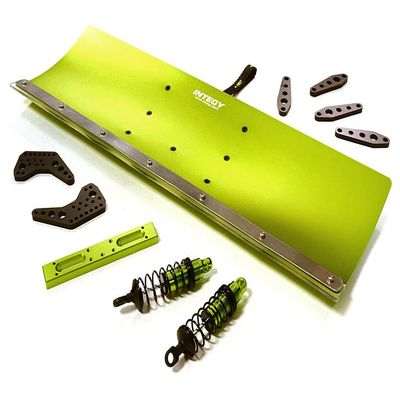 Green Alloy Machined Snowplow Kit for Arrma 1/10 Vorteks 4X4 3S BLX, 400mm