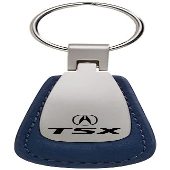 AU-TOMOTIVE GOLD Leather Teardrop Key Chain for Acura TSX (Blue)