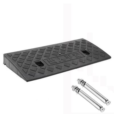 FREAZE Lightweight Kerb Ramps, Portable Curb Ramps for Driveway, Non-Skid Surface, High 3-22cm, Slope Ramp for Car, Wheelchairs, Bikes, Motorcycles (Color : Black, Size : 49x22x6cm)