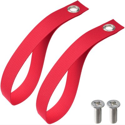 LUAATT Rear Buttom Seat Pull Strap Compatible for 20-23 Toyota Tacoma,2 Pack Practical Pull Strap with Stainless Steel Screw(Red)