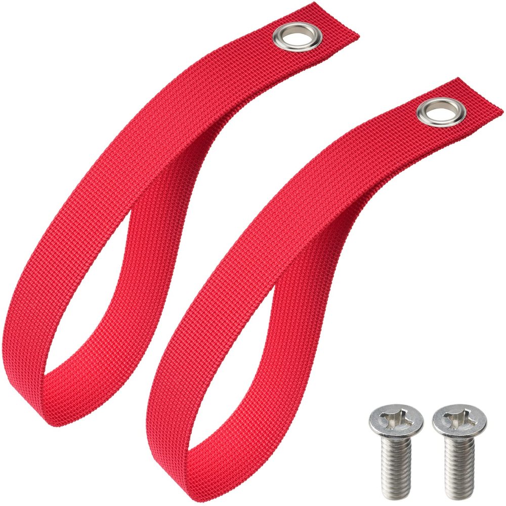 LUAATT Rear Buttom Seat Pull Strap Compatible for 20-23 Toyota Tacoma,2 Pack Practical Pull Strap with Stainless Steel Screw(Red)