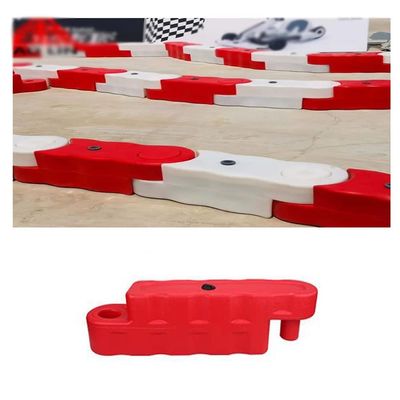 GRRICEPL Go Kart Race Water-Filled Fence, Kids Pedal Cars Barrier Cone for Public Area, Anti-Collision Guardrails for Commercial Event/Outdoor Activity Playground (Color : Red, Size : 100x18x12cm)