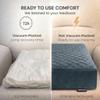 COMFORTANZA Medium-Soft 20x20x5 Memory Foam Recliner Chair Seat Cushion for Long Sitting - Armchair Pad with Washable Velvety Cover with Waterproof Layer & Non-Slip Base for Seniors & Elderly - Gray view 3