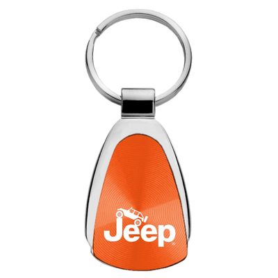 AU-TOMOTIVE GOLD Teardrop Key Chain for Jeep Climbing (Orange)
