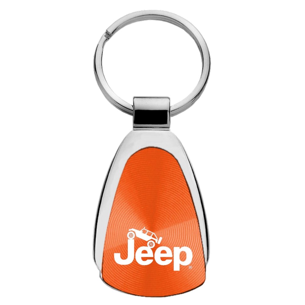 AU-TOMOTIVE GOLD Teardrop Key Chain for Jeep Climbing (Orange)
