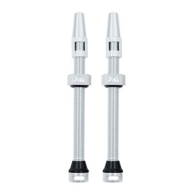 JRC Components 70MM Aluminum Tubeless Valve Stem Kit | Premium Presta Valves with Core Removal Tool | Suitable for Variety of Tubeless Tires: Road, Gravel, XC, Enduro, DH, etc - Silver