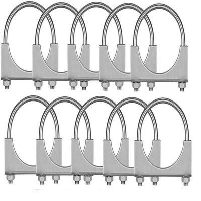 Northeastern Exhaust | Stainless Steel 3" Inch Muffler Exhaust Pipe Clamp Bolts (10 Pack) | Automotive Replacemet Part