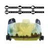 Football Visors Football Helmet Visor with Clips Scratch Resistant Visor Fits Adult & Youth Football Helmets(Clear-Plate Gold) view 2