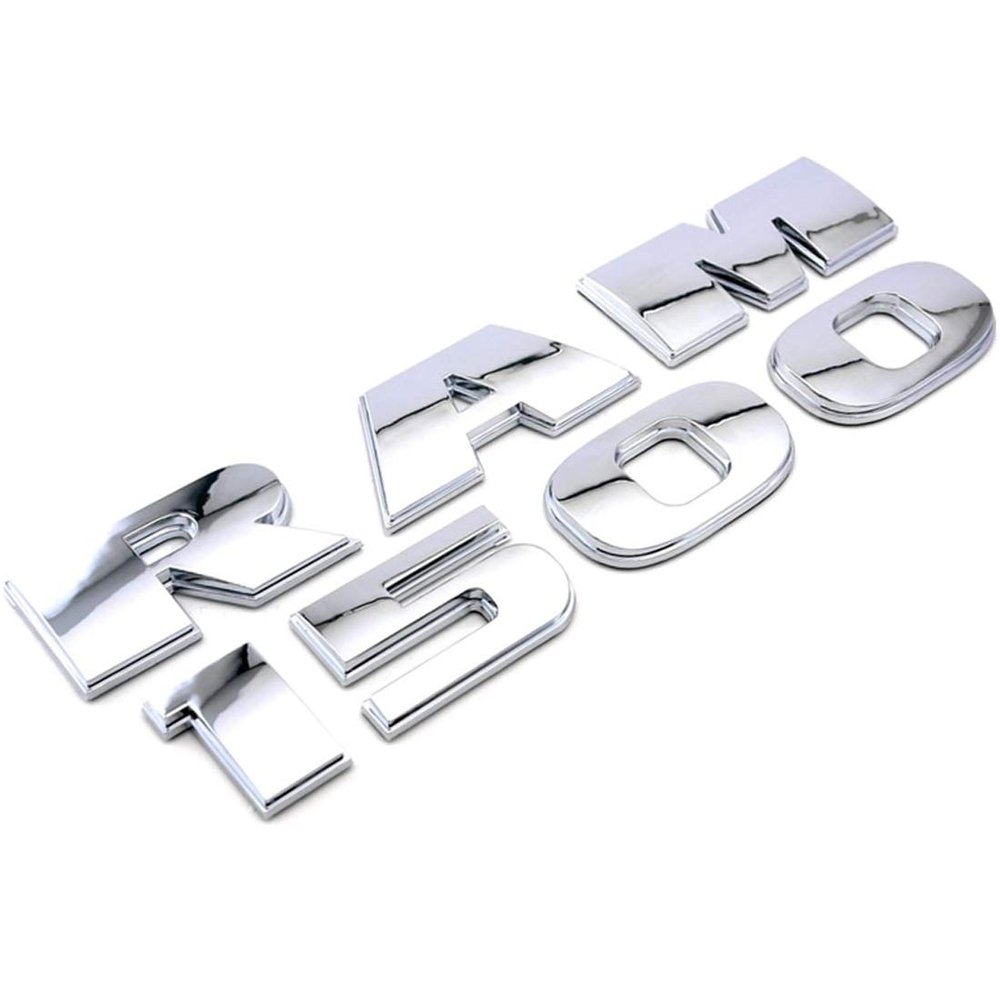 2 Chrome 1500 Door Badge for Automobile Letter R 1500 nameplate 11 12 13 14 15 (Chrome)