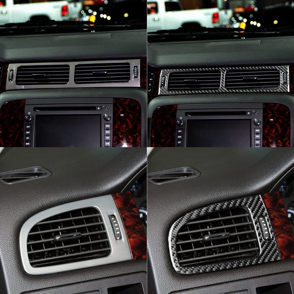 UOADA Center Console A/C Sticker Fit for Avalanche/Silverado LTZ 2007-2013