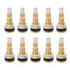 Tubeless Valve Stem, 10PCS TR618A Brass Air Liquid Tire Valve Stems 1 7/8in for Industrial Agricultural Tractor 0.625in Valve Hole view 1