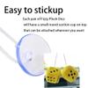 Pair 3 Yellow with Black Dots Mirror Fuzzy Plush Dice, Yellow and Black Soft Plush Car Decorative Hanging Ornament view 3