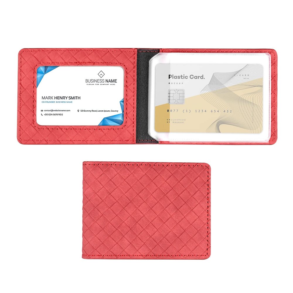 KUNGKIC Suede Car Registration Insurance Holder Furry Vehicle Glove Box Car Organizer Men Women Wallet Case Essential Document Driver License Accessories Diamond Pattern Red