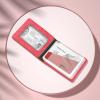 KUNGKIC Suede Car Registration Insurance Holder Furry Vehicle Glove Box Car Organizer Men Women Wallet Case Essential Document Driver License Accessories Diamond Pattern Red view 2