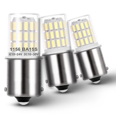 Heifymi BA15S LED Bulbs 12V,1156 1141 1003 LED Light Super Bright 6000K Bayonet Bulb Socket Single Contact,AC10-24V Replacement for Landscape Path RV Camper Trailer Boat Trunk Interior Lights,3Pack