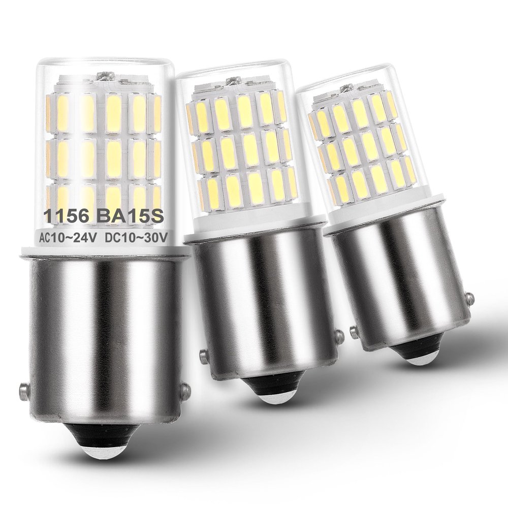 Heifymi BA15S LED Bulbs 12V,1156 1141 1003 LED Light Super Bright 6000K Bayonet Bulb Socket Single Contact,AC10-24V Replacement for Landscape Path RV Camper Trailer Boat Trunk Interior Lights,3Pack