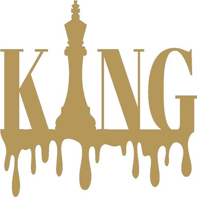 King Drippin Chess y3199 Vinyl Sticker Decals (Pack of 2) for Car Bumper Window Laptop Tablet Phone (8 inch x 5.1 inch,Gold)