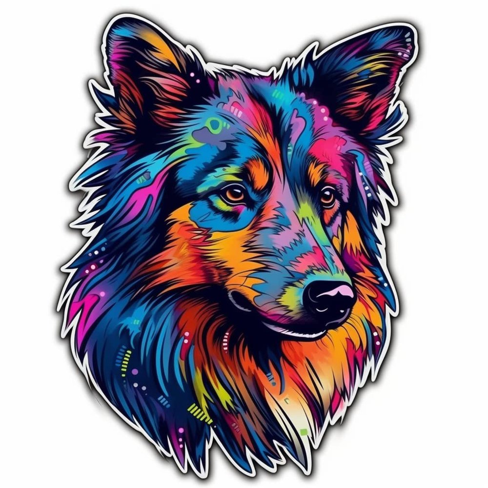 Yoonek Graphics Shetland Sheepdog Dog Vinyl Decal Sticker for Car, Laptop, Tumbler, More. #007326-4"