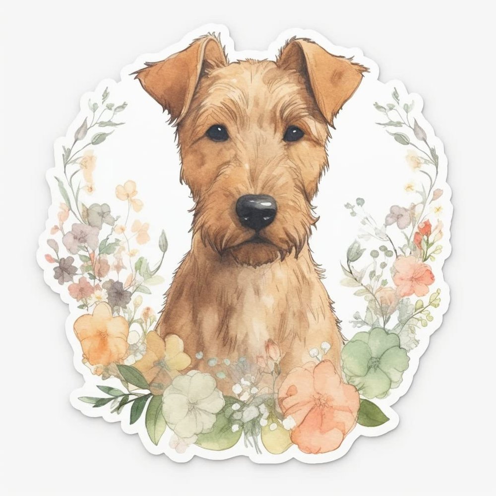 Yoonek Graphics Irish Terrier Dog Vinyl Decal Sticker for Car, Laptop, Tumbler, More. #007631-4"