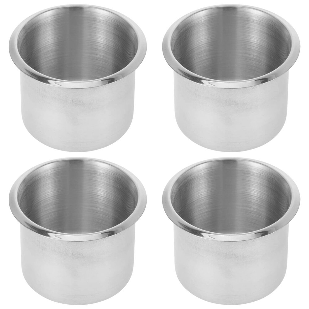 BESPORTBLE 4pcs Stainless Steel Recessed Drink Can Holder for Boats and Yachts Cup Storage Easy to Clean for Desktop Use