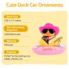 wonuu Car Rubber Duck Decoration, West Cowboy Duck Car Dashboard Decoration Accessories with Mini Swim Ring Cowboy Hat Scarf and Sunglasses(A_Pink Sunglasses Vertical Scarf) view 2