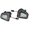 X AUTOHAUX 1 Pair Side Mirror Puddle Light LED Lamp Left and Right Side White Light Fit for Volkswagen CC 2011-2019 for Volkswagen EOS 2009-2015 view 1