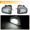 X AUTOHAUX 1 Pair Side Mirror Puddle Light LED Lamp Left and Right Side White Light Fit for Volkswagen CC 2011-2019 for Volkswagen EOS 2009-2015 view 3