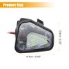 X AUTOHAUX 1 Pair Side Mirror Puddle Light LED Lamp Left and Right Side White Light Fit for Volkswagen CC 2011-2019 for Volkswagen EOS 2009-2015 view 4