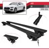 accessorypart Compatible with Audi Q8 (F1) 2018-2026 Hook Model Car Roof Rack Cross Bar Black Aluminium 2 Bars view 4