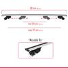 accessorypart Compatible with Opel Zafira Family B 2011-2014 Hook Model Car Roof Rack Cross Bar Gray Aluminium 2 Bars view 3